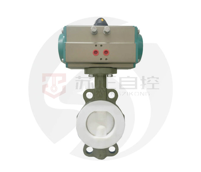 氣動襯氟對夾蝶閥